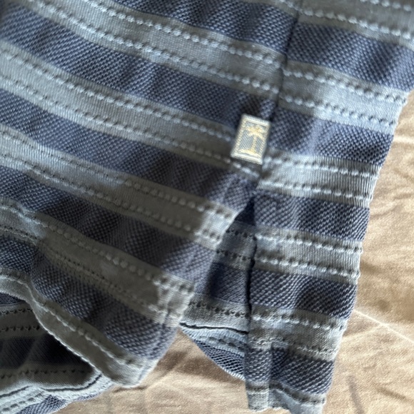 Men’s Tommy Bahama Polo Short Sleeve Shirt Size XL Blue Stripes EUC - Picture 4 of 6